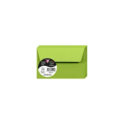Abbildung von Clairefontaine 5541C Packung mit 20 Umschläge Pollen, 90 x 140 mm, 120g, ideal für Einladungen und Korrespondenz, Minze, 1 Pack