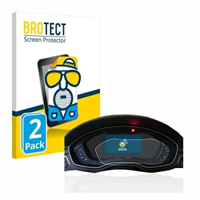 Abbildung von BROTECT Entspiegelungs Schutzfolie für Audi A4 B9 2017 Virtual Cockpit (2 Stück) Matte Displayschutz Folie, Anti Reflex, Fingerprint