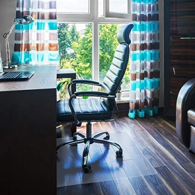Abbildung von Floortex Bodenschutzmatte Bürostuhlunterlage ultimat 120 x 183 cm aus Original Polycarbonat transparent rechteckig TÜV Zertifiziert für Harte Böden