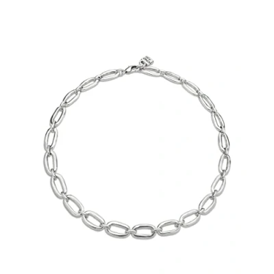 Abbildung von UNO de 50 Lange Halskette für Damen. Kette und Schloss mit Logo, versilbert., Einheitsgröße, Silber, Nicht zutreffend