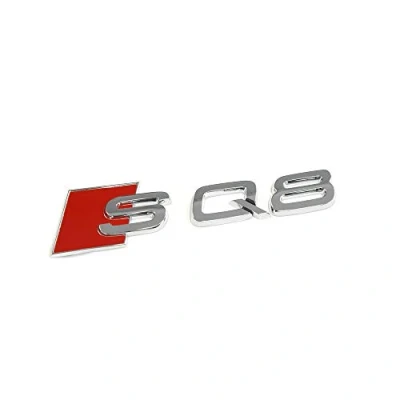 Abbildung von SQ8 Schriftzug hinten Heckklappe Emblem Logo chrom