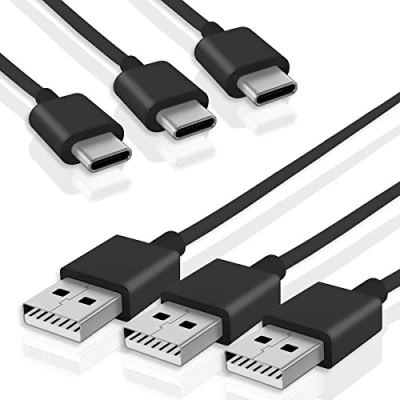 Abbildung von mtb more energy [3 Stück Multipack] USB C Daten / Ladekabel für Smartphones von Huawei, HTC, ZTE, Vernee und mehr kompatible Modelle Siehe Liste Länge: 2 Meter Schwarz