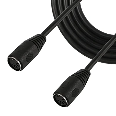 Abbildung von CERRXIAN 1,5 m MIDI DIN Kabel, 5 PIN Buchse auf Buchse, Audiokabel für Keyboard Synthesizer, Orgel, E Piano, Gitarre (1.5)