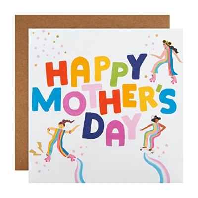 Abbildung von Hallmark Muttertagskarte modernes buntes Jazzy Design