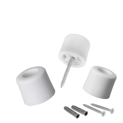 Abbildung von LouMaxx 3 Stück Türstopper Boden zum Schrauben aus Gummi 3er Set in weiss Bodentürstopper Bodenmontage Der Perfekte Schutz gegen anschlagende Türen