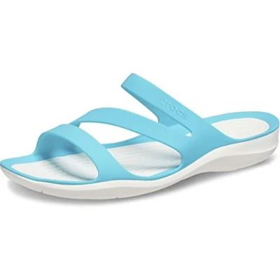 Abbildung von Crocs Damen Swiftwater Amazon Sandal W, White/Digital Aqua, 35 EU, Weiß Digital 33/34 EU