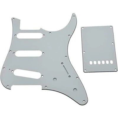 Abbildung von Dopro Schlagbrett für Gitarre SSS und Tremolo Rückplatte, passend Yamaha Pacifica, Weiß, 3 lagig