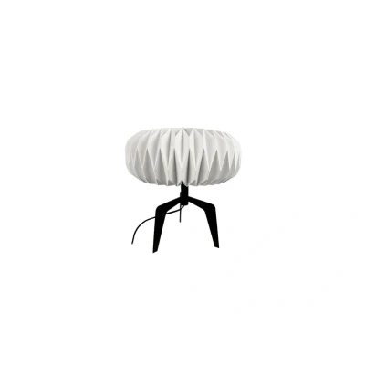 Abbildung von Dyberg Larsen Tischlampe Ventnor, schwarz/weiß, Höhe 34 cm,