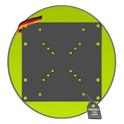 Abbildung von Perfect Universeller VESA Adpapter 50x50 bis 200x200, 1 teilig, schwarz