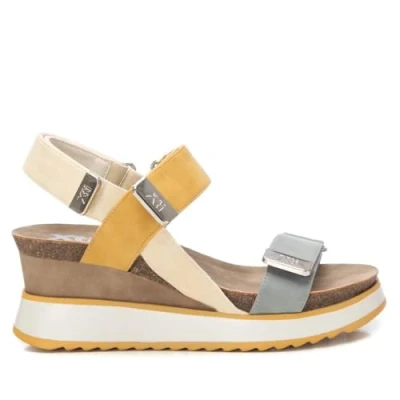 Abbildung von XTI Plateausandalette, Damen, Größe: 40, Yellow Schuhe