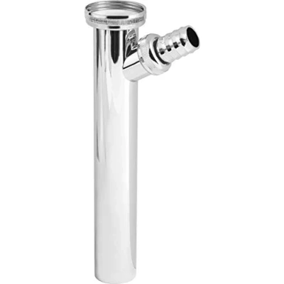 Abbildung von Cornat Verstellrohr 1 1/4 Zoll x 32 mm 200 Länge mit Geräteanschluss für Waschmaschinen aus ABS Kunststoff Verchromte Oberfläche / Siphon Tauchrohr TEC318504