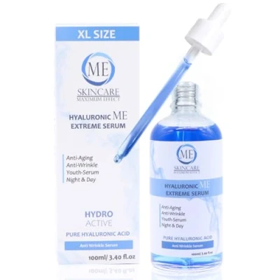 Abbildung von Hyaluron Serum 100ml hochdosiert Hyaluronsäure Gesichtsserum Anti Wrinkle, Aging Hyaluronic Acid super Serum, Gesichtspflege Männer und Frauen, Booster
