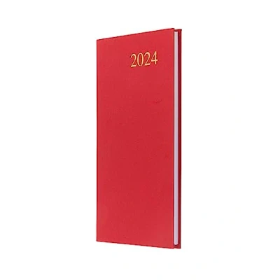 Abbildung von Collins Debden Essential Terminplaner, Wochenplaner 2024, umweltfreundlich, recyceltes Papier und vollständig recycelbar, 2024 Planer, weicher Einband, kleiner Taschenkalender Rot