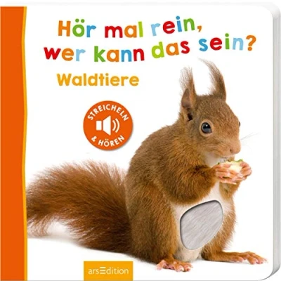 Abbildung von Hör mal rein, wer kann das sein? Waldtiere: Streicheln und hören Hochwertiges Pappbilderbuch mit 5 Sounds Fühlelementen für Kinder ab 18 Monaten
