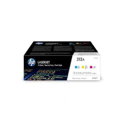 Abbildung von HP 312A LaserJet Toner Cyan, Magenta, Gelb im Dreierpack