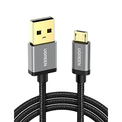 Abbildung von UGREEN Micro USB Kabel Schwarz 2.0 Ladekabel Schnellladekabel kompatibel mit Galaxy S7 S6 Edge S5 A3 J7 Huawei P Smart P40 Lite E P10 Y9 Y8 PS4 Controller usw. (0.5m)
