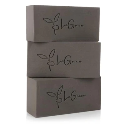 Abbildung von LaGreen Blumensteckschaum 3er Pack Steckmasse Steckschwamm für Frischblumen, Trockenblumen, Blumengesteck und Adventskranz 20 x 10 7 cm (Grau)