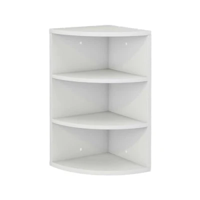 Abbildung von Mein Regal Standregal, Eckregal Corner 60 Weiß 30x30x60 cm aus Holz 3 Fächer