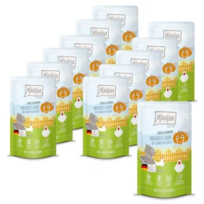 Abbildung von MjAMjAM Quetschie Chicks &amp; Friends fabelhaftes Huhn an gedämpftem Kürbis 12 x 125g