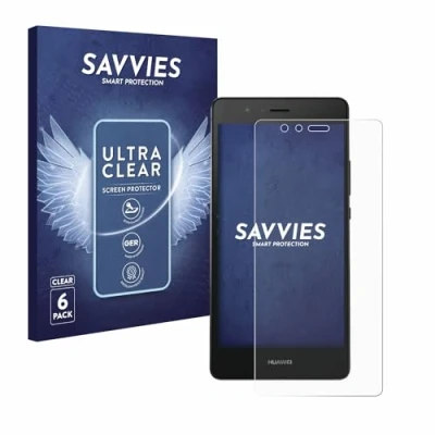 Abbildung von Savvies 6 Stück Schutzfolie für Huawei P9 Displayschutz Folie Ultra Transparent