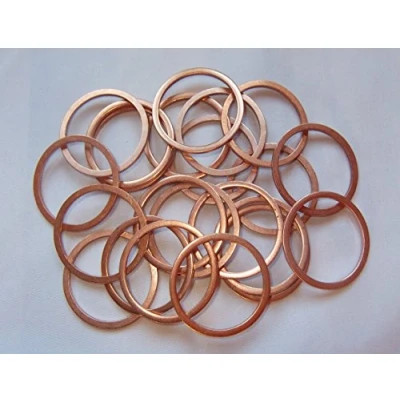 Abbildung von 50 Stück Kupferringe Dichtringe Dichtung Kupfer Dichtscheibe 33x39x2.0 mm Din 7603 Form A