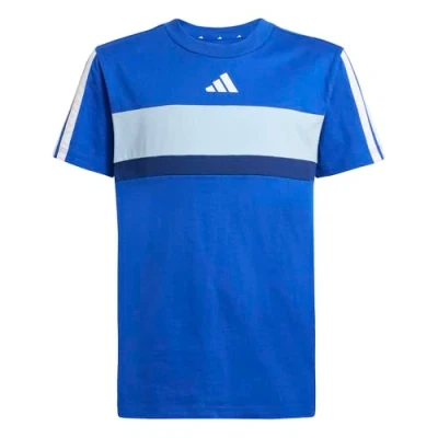 Abbildung von adidas Unisex Kinder Seasonal Essentials TIBERIO 3 Stripes T Shirt, Team royal Blue/core White, 13 14 Years