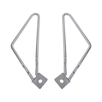 Abbildung von Qiilu Satteltaschenhalter Motorrad, 2X Motorrad Satteltaschen Halterungen Halterung für Davidson XL883/1200 HD1450/1584(Silber)