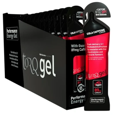 Abbildung von Torq Cola Energy Gel with Guarana Caffiene Sports, Cycling, Running Gels 30 g Carbohydrates, Box of 15