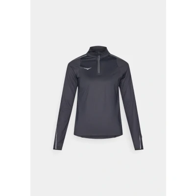 Abbildung von HOKA Glidetech Quarter ZIP Langarmshirt, Damen, Größe: Small, Black
