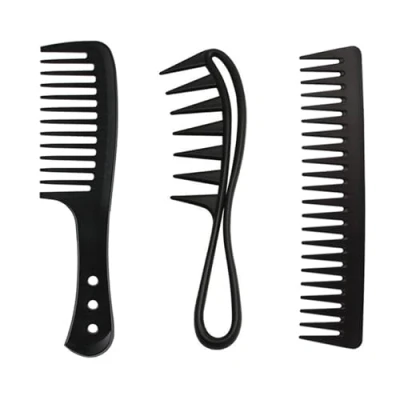 Abbildung von Eupneicu Breiter Zahnkamm Kit, Antistatischer Grobzinkiger, Professioneller Haircomb, Starker, Langlebiger, Für Männer Und Frauen [3 Stücke]