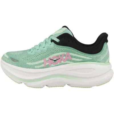 Abbildung von HOKA Bondi 9 Laufschuh Straße, Damen, Größe: 36 2/3, Blue spark/mint fluorite Schuhe