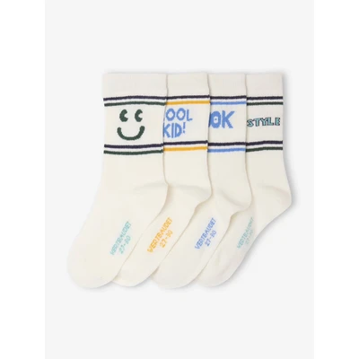 Abbildung von Vertbaudet 4ER PACK Oekotex Socken für Kinder, Größe: 31 34, Wollweiß
