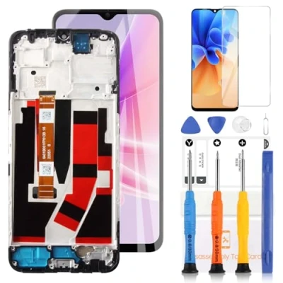 Abbildung von LCD Display für Oppo A77 5G Bildschirm A57 Ersatz des Bildschirms CPH2339 PFTM20 Touchscreen Digitizer Assembly mit Werkzeugen (Schwarz Rahmen)