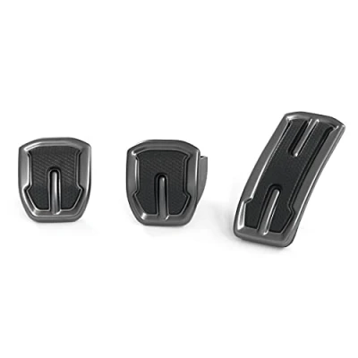 Abbildung von Seat 5FA0642009DG Pedalkappen Sportpedale 3 teilig Gaspedal Bremspedal Kupplungspedal CUPRA dunkles Design, nur für Schaltgetriebe