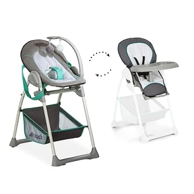 Abbildung von Hauck Hochstuhl Sit&#039;n Relax Hearts, Baby &amp; Kinder Babyliege Höhenverstellbar, Räder Klappbar