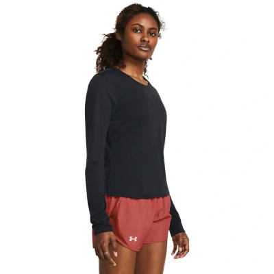 Abbildung von Under Armour Launch Longsleeve Langarmshirt, Damen, Größe: Large, Black/reflective