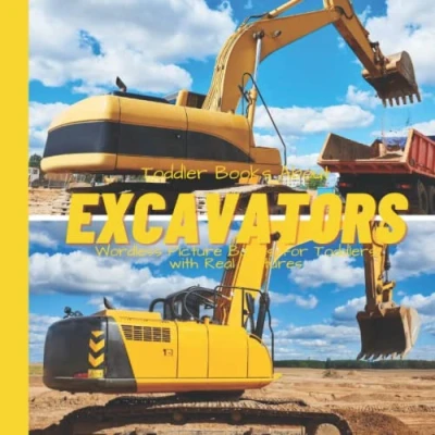 Abbildung von Toddler Books About Excavators: Wordless Picture for Toddlers with Real Pictures: Excavator Book and Preschoolers: ... Love Heavy Machines Construction