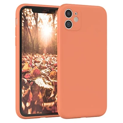 Abbildung von EAZY Case Silikonhülle für iPhone 11 Hülle Silikon Orange weich stoßfeste Handyhülle Schutzhülle mit Kameraschutz Dünn Premium Schutz Cover TPU Phone Bumper in
