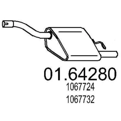 Abbildung von MTS 01.64280 Endschalldämpfer 700 FORD: Focus Mk1 Schrägheck