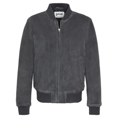Abbildung von Schott Lederjacke, Herren, Größe: Large, Gris foncé
