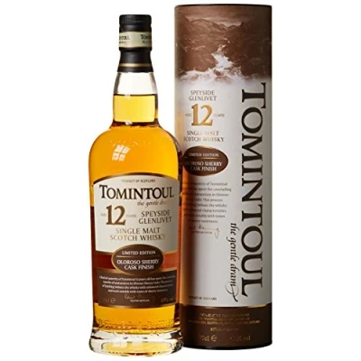 Abbildung von Tomintoul 12 Years Old Oloroso Cask mit Geschenkverpackung Whisky (1 x 0.7 l)