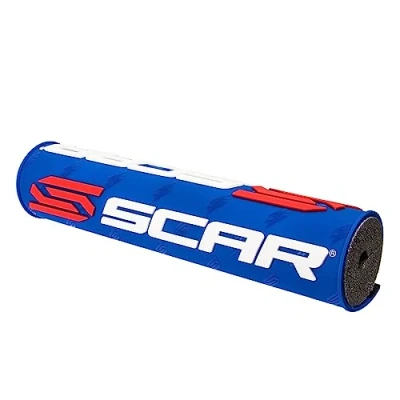 Abbildung von SCAR Lenkerpolster Lenker mit Mittelstrebe moto cross quad dirt bike Enduro Blau