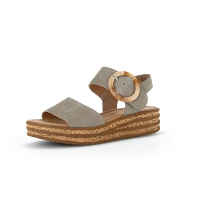 Abbildung von Gabor Damen Riemchensandalen, Frauen Sandaletten,Best Fitting,Sommerschuhe,Freizeitschuhe,offene Schuhe,Strandschuhe,bequem,Schilf,40 EU / 6.5 UK