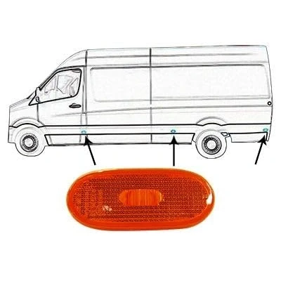 Abbildung von VAN WEZEL 5862915 Blinker gelb beidseitig oval MERCEDES BENZ: Sprinter 3.5 T Kastenwagen, 5 Bus