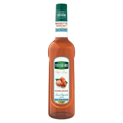 Abbildung von Mathieu Teisseire Haselnuss 0% Zuckerfreier Sirup, Für Getränke, Erfrischungsgetränke, Cocktails, Kaffee und Desserts, 70cl Flasche