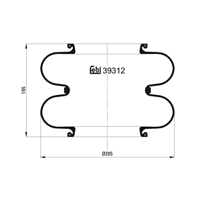 Abbildung von FEBI BILSTEIN 39312 Federbalg, Luftfederung