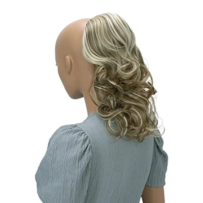 Abbildung von CAISHA 30cm Haarteil Mia Zopf Haarverlängerung mit Kordelverschluss Voluminös Gewellt Hellbraun Hellblond Mix PH216