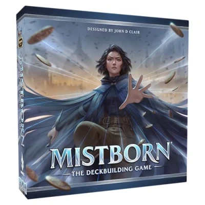 Abbildung von Mistborn Deckbuilding Game Forge Alliances in Epic Metal Burning Battles Kooperatives Kartenspiel von Designer John Immersives strategisches Gameplay