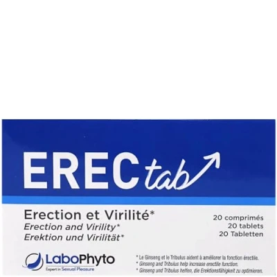 Abbildung von ERECtab Erektionsmittel für aktive Männer (20 Tabletten), natürliches Potenzmittel, rezeptfreie Erektionshilfe Energieschub Sofortwirkung mit strenger Qualitätskontrolle