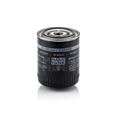 Abbildung von MANN FILTER W 930/21 Ölfilter 3/4 16 UNF mit einem Rücklaufsperrventil Anschraubfilter AUDI: A6 C5 Limousine, Avant, A4 B6/B7 Cabrio
